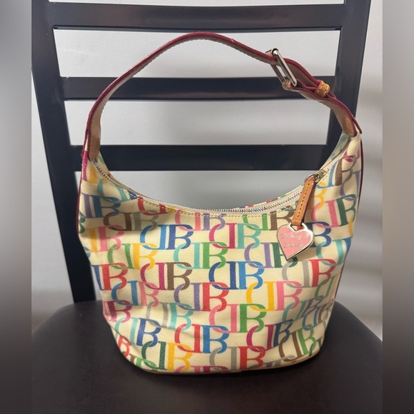 Y2K Vintage Dooney and Burke, Colorful Monogram Shoulder Bag Great Conditions! - Picture 1 of 12